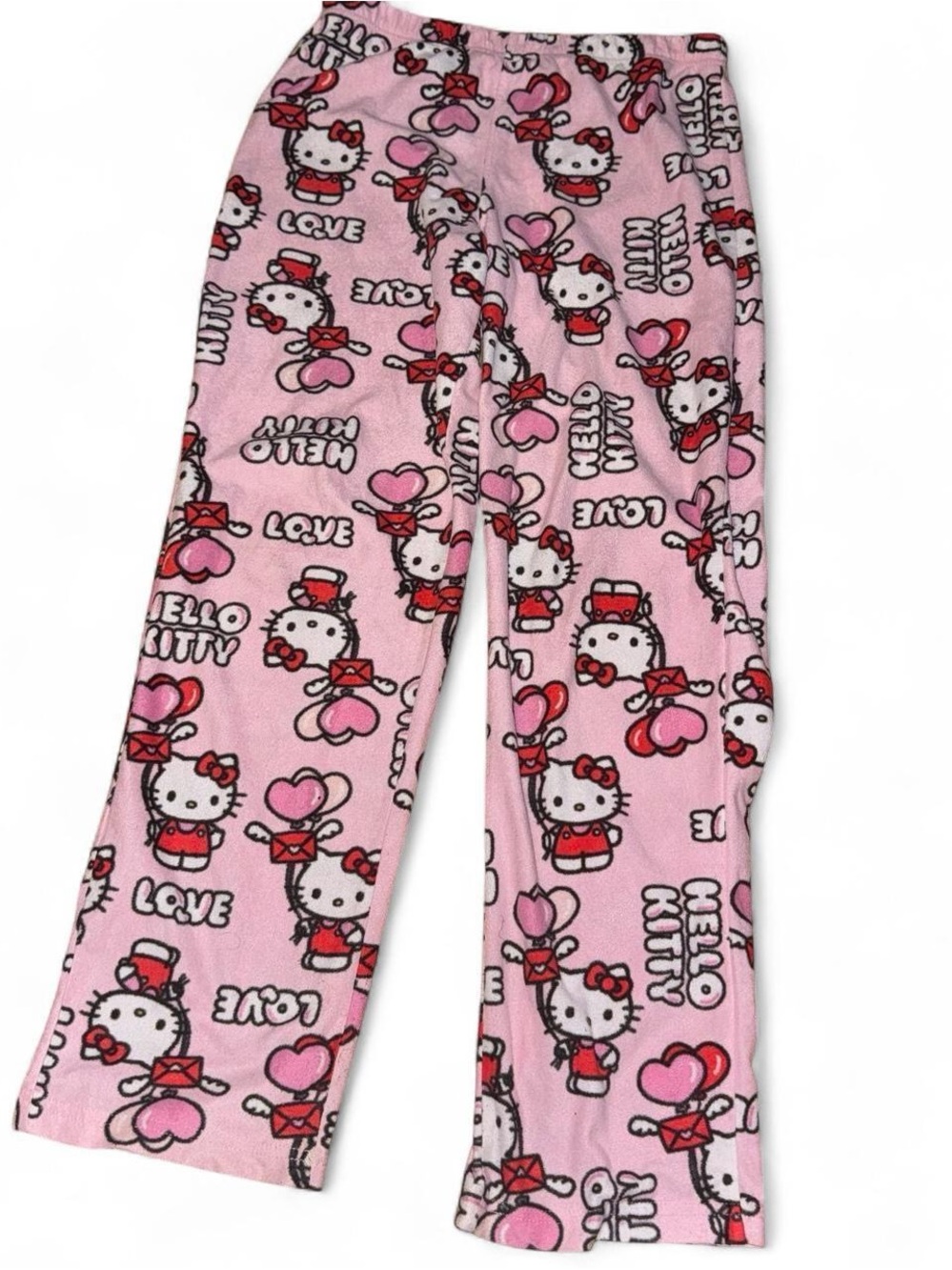 2024 Hello Kitty Pink Valentine’s Pajama Pants - Cozy Fleece - small